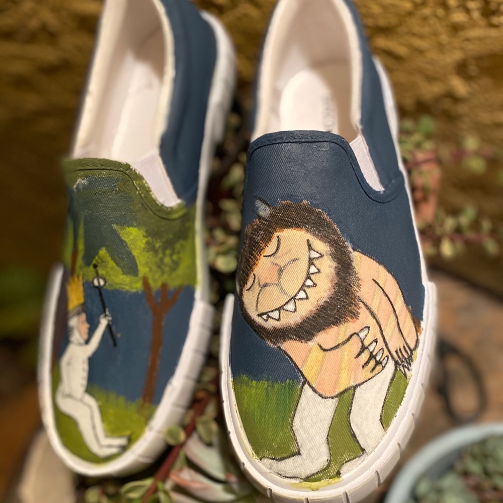 “Where the wild things are” hand painted